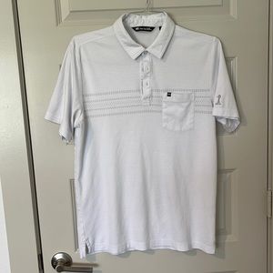 Travis Mathew White Golf Polo Shirt